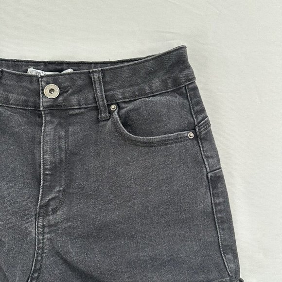 Wax Jean Shorts Women's M Black Denim Mini Shorts Stretch M (26x2.5) A* - Picture 4 of 13